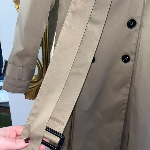 Burberry Tan Double-Breasted Trench Coat
